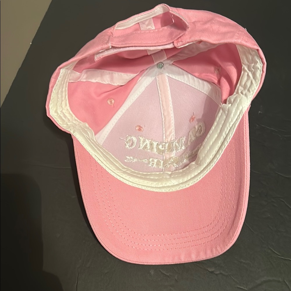 Pink Cap with White Embroidery - Picture 2 of 2